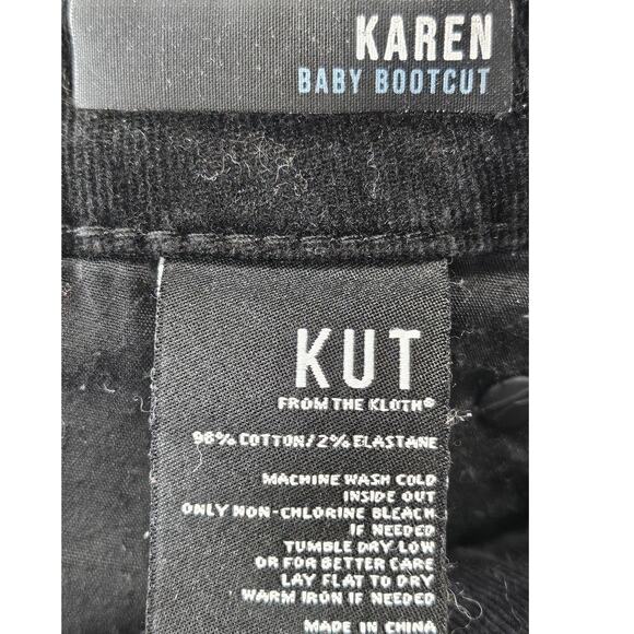 KUT FROM THE KLOTH Women's Black Karen Corduroy Baby Bootcut, Size 18 - Picture 8 of 14